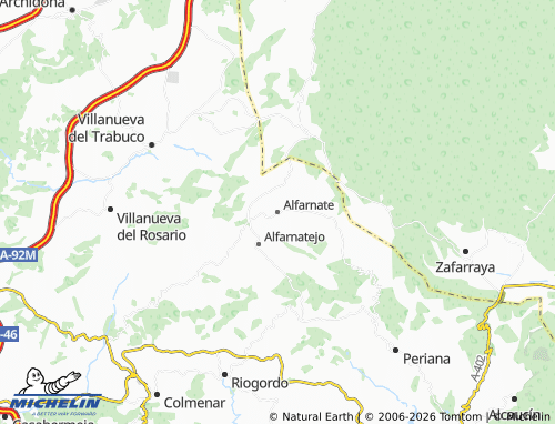MICHELIN-Landkarte Alfarnate - ViaMichelin