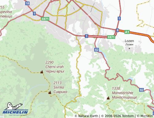 Carte MICHELIN Bistritsa - ViaMichelin