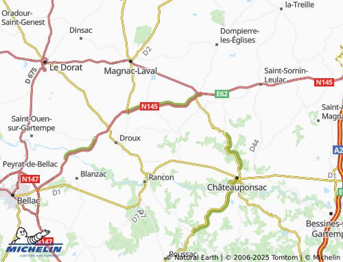 MICHELIN-Landkarte Villefavard - ViaMichelin