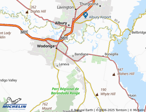 MICHELIN Bandiana map - ViaMichelin