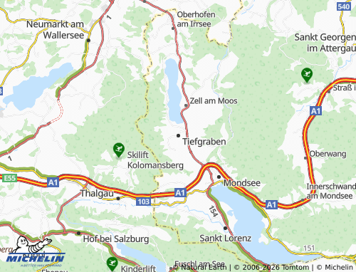MICHELIN Tiefgraben map - ViaMichelin