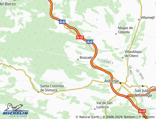 MICHELIN-Landkarte Brazuelo - ViaMichelin