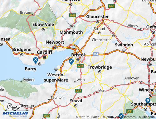 Carte MICHELIN Bristol - ViaMichelin