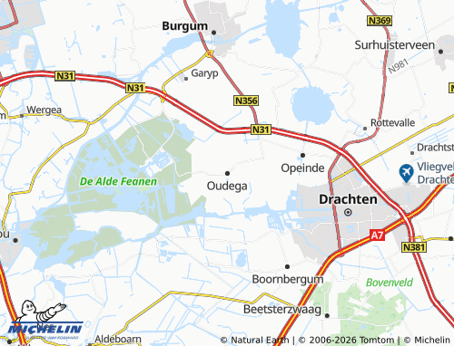Carte MICHELIN Oudega - ViaMichelin