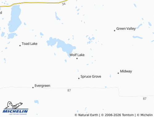 Mappa MICHELIN Wolf Lake - ViaMichelin