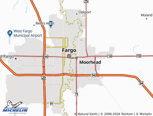 Mappa MICHELIN Moorhead - ViaMichelin