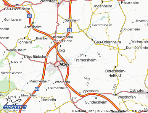 MICHELIN Schafhausen map - ViaMichelin