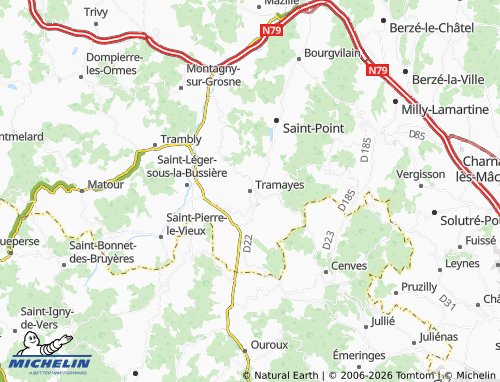 MICHELIN-Landkarte Tramayes - ViaMichelin