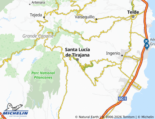 Mapa MICHELIN Santa Lucía de Tirajana - ViaMichelin
