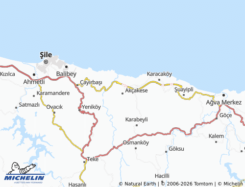 Kaart MICHELIN Akçakese - ViaMichelin