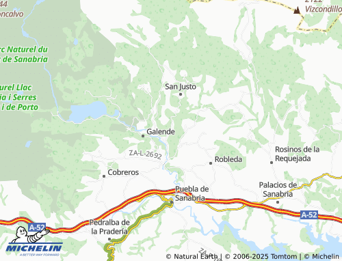MICHELIN Villarino de Sanabria map - ViaMichelin