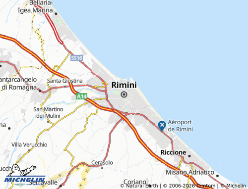 MICHELIN Rimini map - ViaMichelin