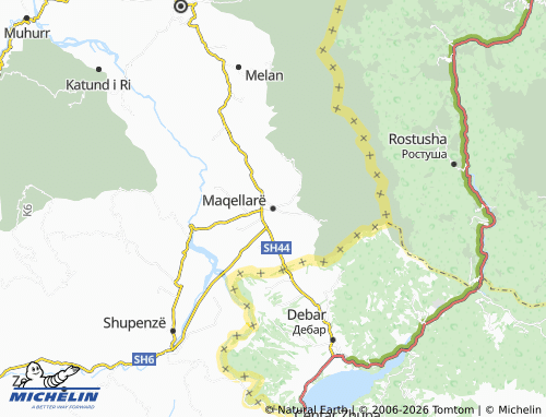 MICHELIN Maqellarë map - ViaMichelin