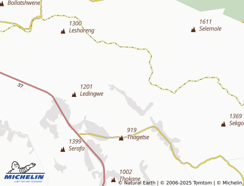 MICHELIN Motloulela map - ViaMichelin