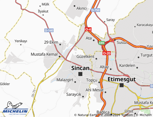 MICHELIN Mevlana map - ViaMichelin