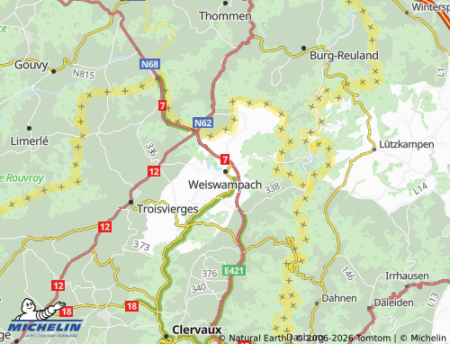 Carte MICHELIN Weiswampach - ViaMichelin