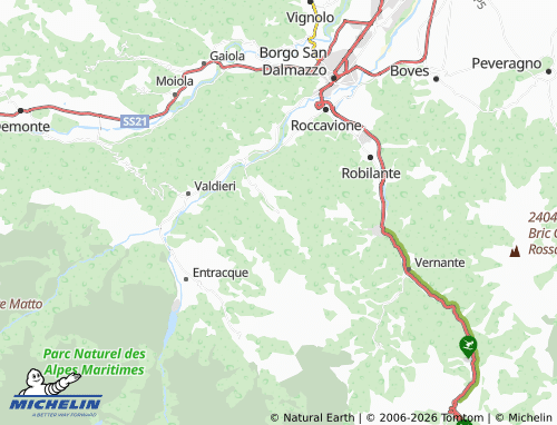Mapa MICHELIN Roaschia - ViaMichelin