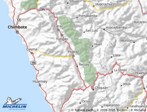 Carte MICHELIN Áncash - ViaMichelin