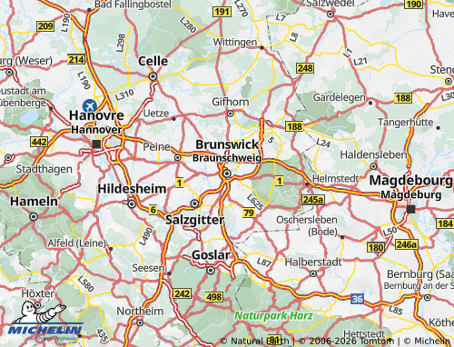 Carte MICHELIN Brunswick - ViaMichelin