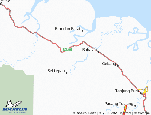 MICHELIN Alur Dua map - ViaMichelin