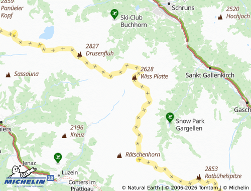 Carte MICHELIN Partnun - ViaMichelin