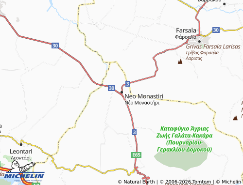 Carte MICHELIN Neo Monastiri - ViaMichelin