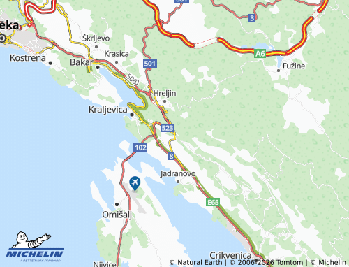 Mapa MICHELIN Križišće - ViaMichelin