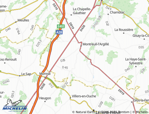 Carte MICHELIN Saint-Aquilin-d'Augerons - ViaMichelin