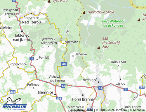 MICHELIN Benecko map - ViaMichelin