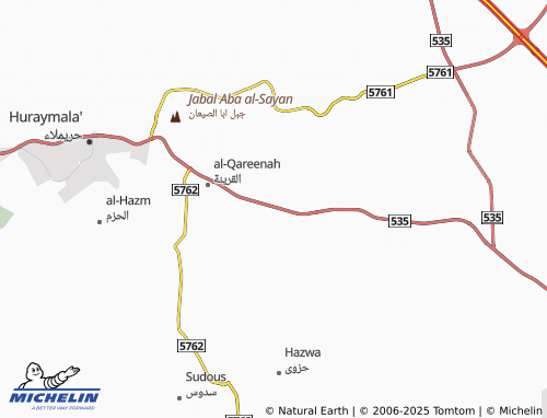 MICHELIN Ghianah Wahurqan map - ViaMichelin