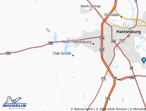 Mapa MICHELIN Oak Grove - ViaMichelin