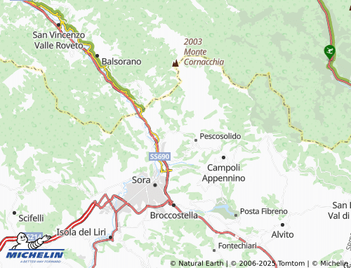 MICHELIN Forcella map - ViaMichelin