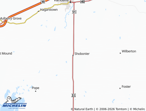 Mappa MICHELIN Shobonier - ViaMichelin