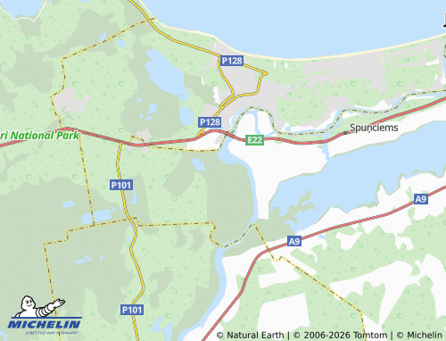 Mapa MICHELIN Pavasari - ViaMichelin