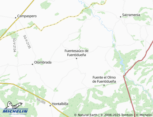 MICHELIN Fuentesaúco de Fuentidueña map - ViaMichelin