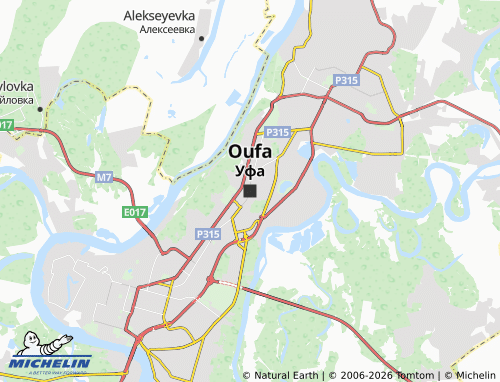 Carte MICHELIN Oufa - ViaMichelin
