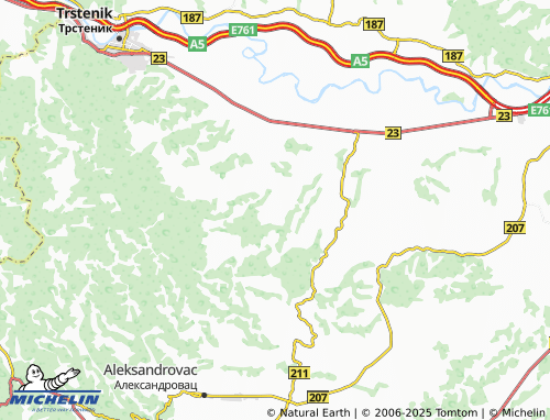 MICHELIN Veluće map - ViaMichelin