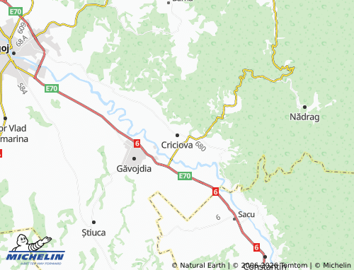 MICHELIN Criciova map - ViaMichelin