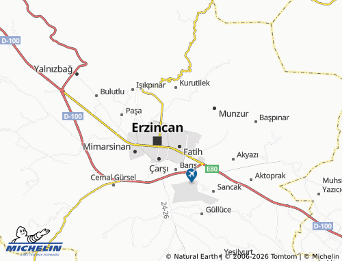 MICHELIN Başbağlar map - ViaMichelin
