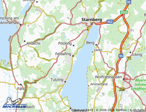 MICHELIN Feldafing map - ViaMichelin
