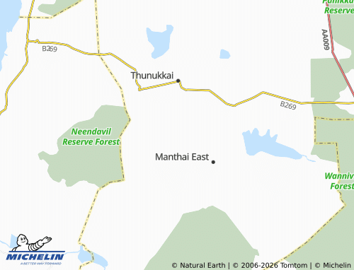 Mapa MICHELIN Ponnagar - ViaMichelin