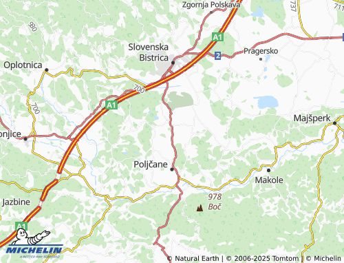 MICHELIN Križni Vrh map - ViaMichelin