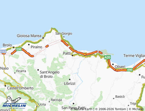 Mappa MICHELIN Patti - ViaMichelin