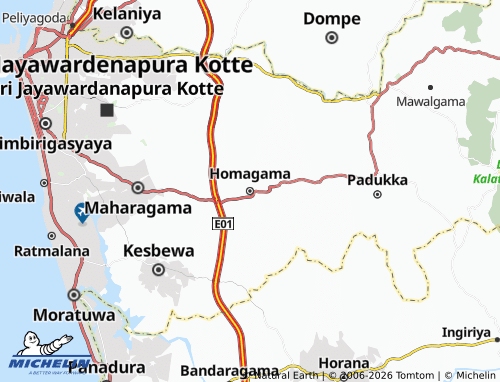 Mappa MICHELIN Homagama - ViaMichelin
