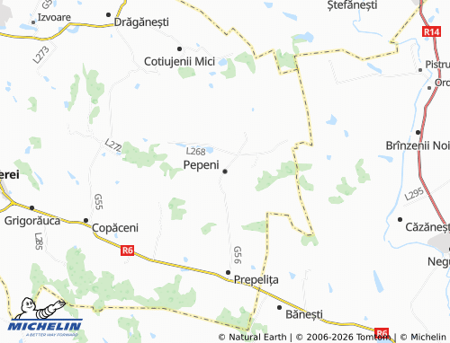 MICHELIN-Landkarte Pepeni - ViaMichelin
