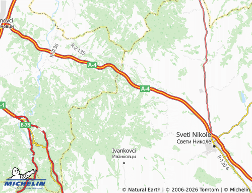 MICHELIN Krushica map - ViaMichelin