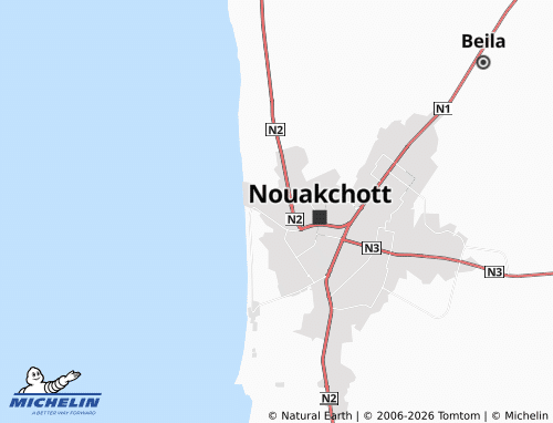 Mapa MICHELIN Tevragh Zeïna - ViaMichelin