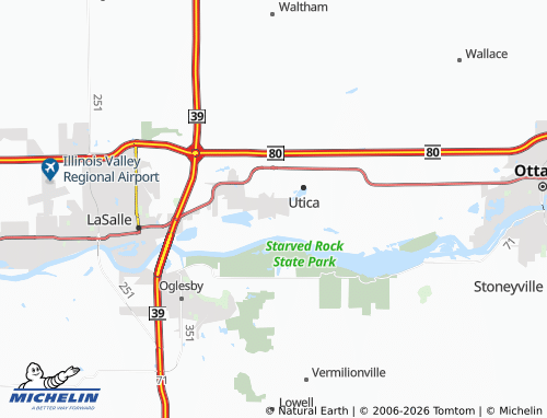 Mappa MICHELIN North Utica - ViaMichelin