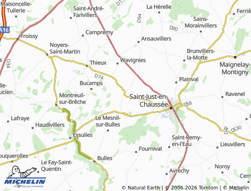 Mapa MICHELIN Catillon-Fumechon - ViaMichelin