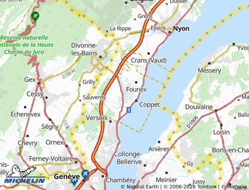 MICHELIN Commugny map - ViaMichelin
